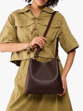 Butterfly Bucket Bag in Grizzly by Portland Leather Goods